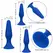 CalExotics Admiral Blue Silicone Anal Training Kit 3-Piece Set
