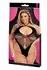 Lapdance Fishnet Halter Bodysuit Black, Model QS - Classic Mesh Design