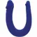 Mini Double U-образно анатомично силиконово дилдо, синьо, 16 см