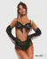 Obsessive Rossay 4-Piece Lingerie Set Black - Open Design & Tassels
