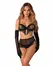 Obsessive Rossay 4-Piece Lingerie Set Black - Elegant Open Design