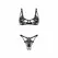 Obsessive Luise Sublim 2-Piece Lingerie Set Black - Elegant Lace Design