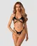 Obsessive Anyya 2-Piece Open Design Set Black L/XL