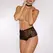 Posh and Spicey Pearl Thong Black High Waist Halterneck One Size