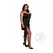 Obsessive Plus Size Silk Dress Black with Criss Cross Back and Slit