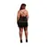 Obsessive Plus Size Silk Dress Black with Criss Cross Back and Slit