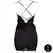 Obsessive Plus Size Silk Dress Black with Criss Cross Back and Slit