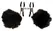Magic Shiver Adjustable Nipple Clamps with Black Pom Pom Accents