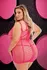 Lapdance Shredded Mini Dress Pink Nylon-Spandex Flexible Fit QS