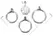 Fetish Collection Mini Cock Cage Metal Chastity Device Set, Silver, 4.3 cm