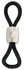 Rebel Heavy Rope Double Silicone Adjustable Strap with Metal Weight Black