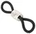 Rebel Heavy Rope Double Silicone Adjustable Strap with Metal Weight Black