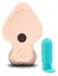 Slipskin извито силиконово дилдо, кремаво, 22,3 см
