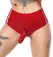 LateX High-Waist Red Latex Briefs with Integrated Intimate Extension L