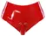 LateX High-Waist Red Latex Briefs with Integrated Intimate Extension L