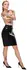 LateX Skirt S - Black Latex, Knee-Length with Metal Rings