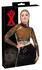 LateX Crop Top 2XL Transparent Smoky Long Sleeve with Metal Detail