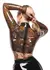 LateX Crop Top 2XL Transparent Smoky Long Sleeve with Metal Detail