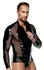 Black Level Men’s Vinyl Shirt XL with Mesh Inserts and 2-Way Zipper