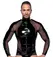 Black Level Vinyl & Mesh Shirt for Men S - Glossy Finish, Net Details