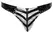 Black Level Vinyl Briefs XL - Glossy Black with Silver Stripe & Zip