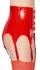 Black Level Vinyl Suspender Belt Red XL - Adjustable Wide Model