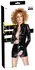 Black Level Vinyl Mini Dress RV 2XL, High-Neck, Long Sleeves, Black