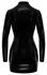 Black Level RV M Vinyl Mini Dress with Stand-Up Collar, Black