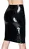 Black Level Vinyl Skirt L Black - Knee-Length, 2-Way Metal Zip