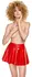 Black Level Red Vinyl Mini Skirt XL with Front Zipper Detail