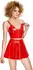 Black Level Red Vinyl Mini Skirt XL with Front Zipper Detail