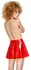 Black Level Red Vinyl Mini Skirt XL with Front Zipper Detail