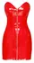 Black Level Vinyl Mini Dress Red XL - Strapless Tube Design