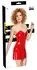 Black Level Red Vinyl Mini Dress L - Strapless Tube Design