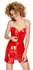 Black Level Red Vinyl Mini Dress L - Strapless Tube Design