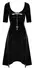 Black Level Vinyl A-line Coat Dress with Thong, Shiny Black, Size L