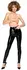 Black Level Vinyl Trousers S - Shiny 5-Pocket Slim Fit, Black