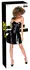 Black Level Vinyl Mini Dress L Hook Front, Adjustable Back, Black