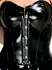 Black Level Vinyl Mini Dress L Hook Front, Adjustable Back, Black