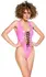 Black Level Vinyl Body Pink XL Adjustable Lacing Bodysuit