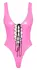 Black Level Vinyl Body Pink L Adjustable Lace-Up Design