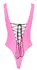 Black Level Vinyl Body Pink L Adjustable Lace-Up Design