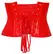 Black Level Waist Cincher Red S - Shiny Vinyl, Shaping System