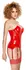 Black Level Vinyl Corset Red L - Shiny Strapless Model, Adjustable Fit