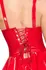 Black Level Vinyl Peplum Top and Thong Set Red S Adjustable Fit