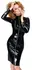 Black Level Vinyl Jacket M - Shiny Black Fitted Zip-Up Design