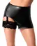 Noir Handmade Orgia Powerwetlook Suspender Skirt XL - Lace-Trimmed Black