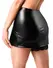 Noir Handmade Orgia Powerwetlook Mini Skirt with Lace Suspenders S