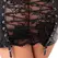 Noir Orgia Skirt S Black Powerwetlook Lace Detail