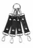 AVANZA FEROS Croc-Embossed PU Leather Hogtie Restraint System Black